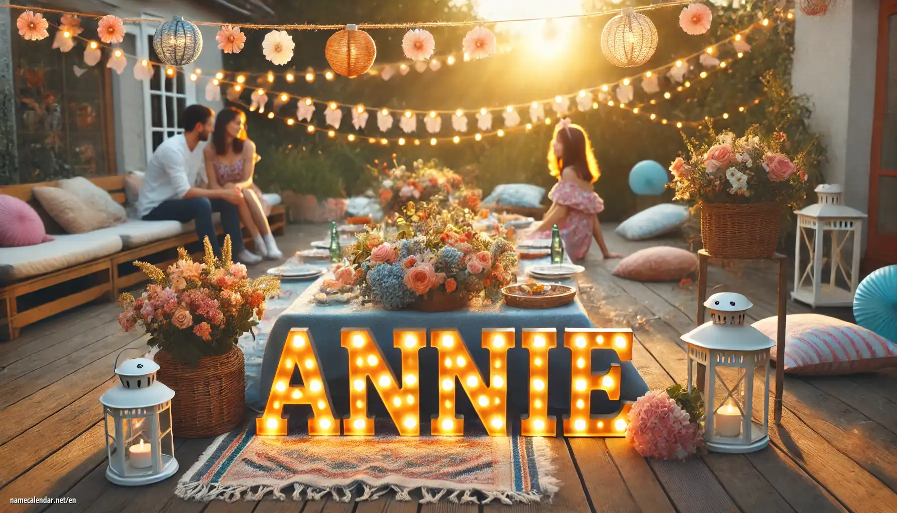 Celebration of name day and name - Annie