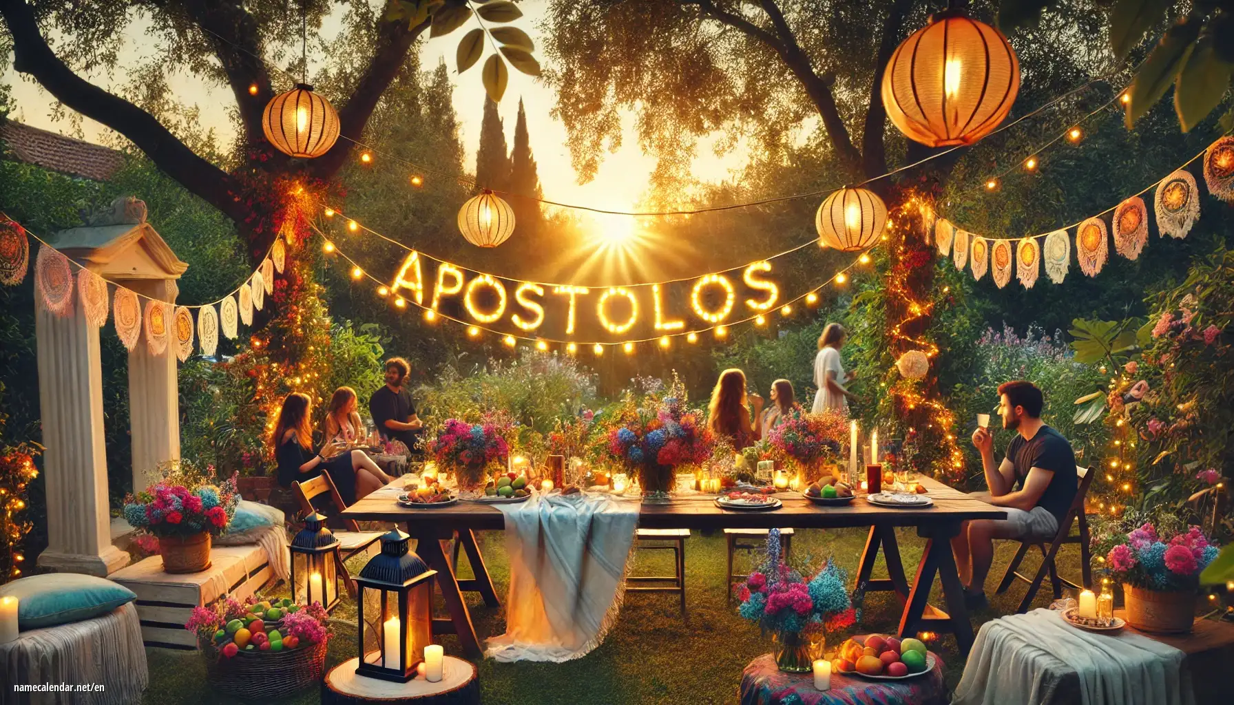 Celebration of name day and name - Apostolos
