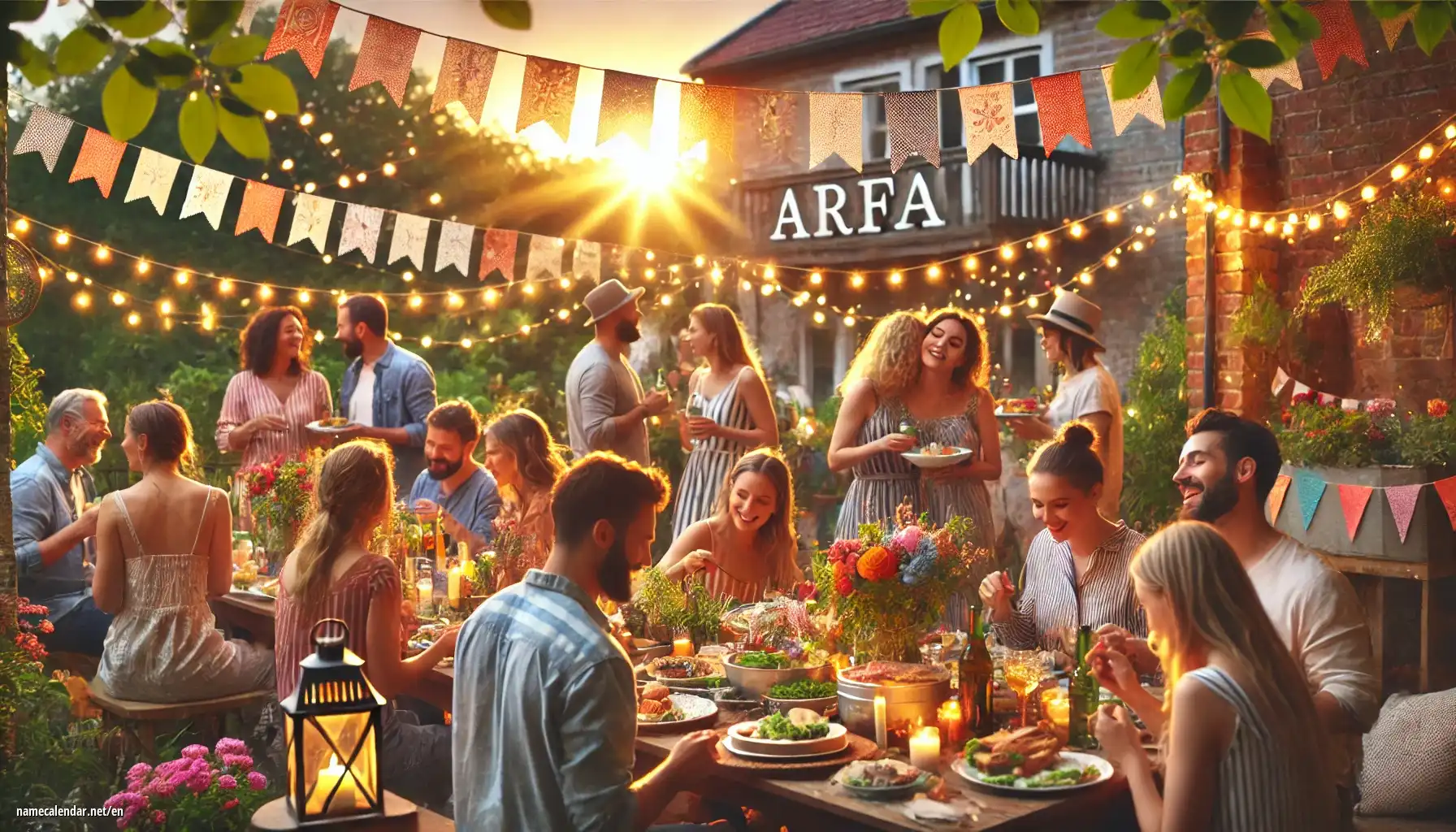 Celebration of name day and name - Arfa