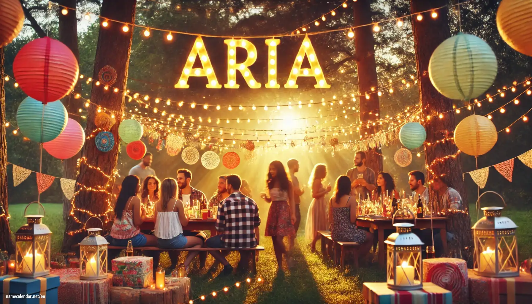 Celebration of name day and name - Aria