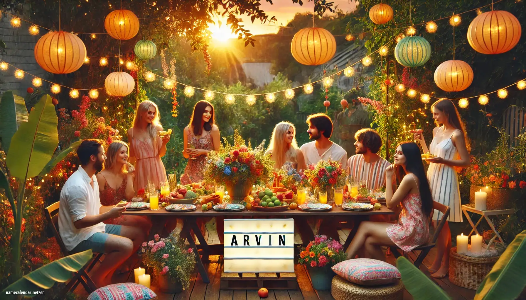 Celebration of name day and name - Arvin