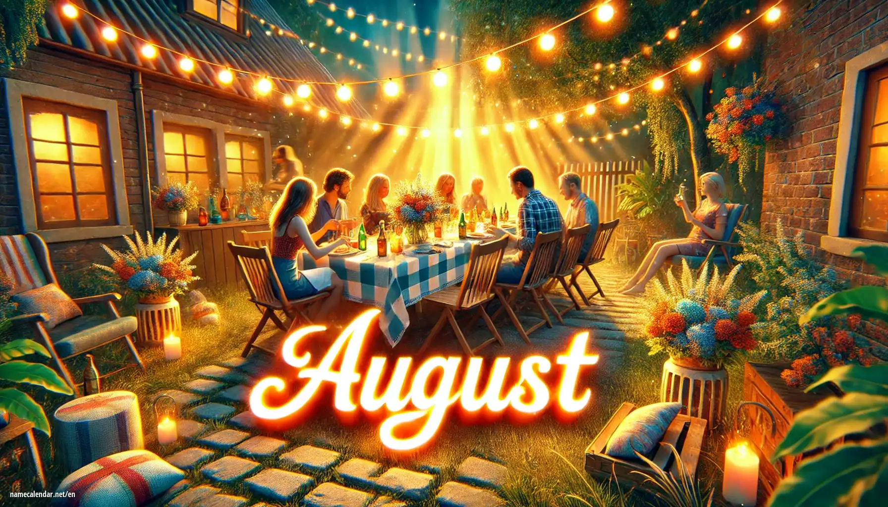 Celebration of name day and name - August