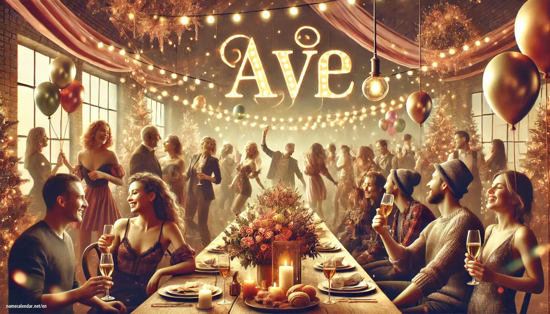 Celebration of name day and name - Ave