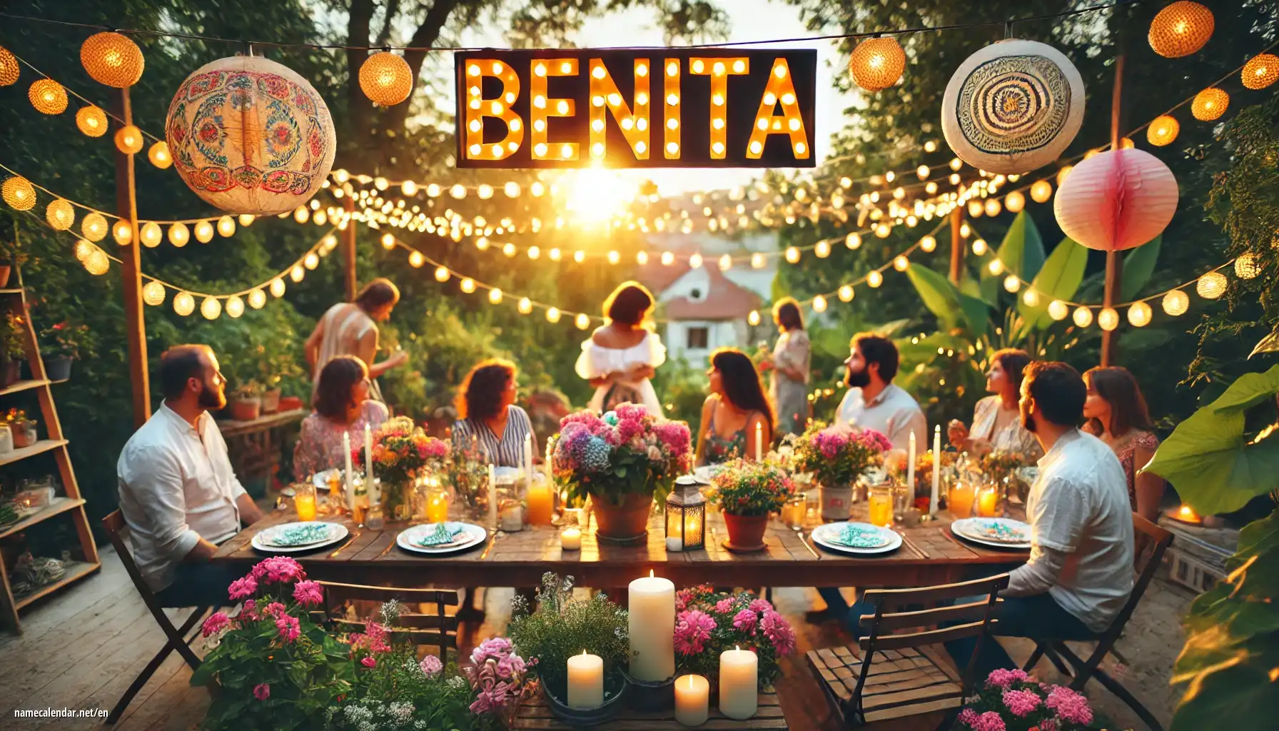 Celebration of name day and name - Benita