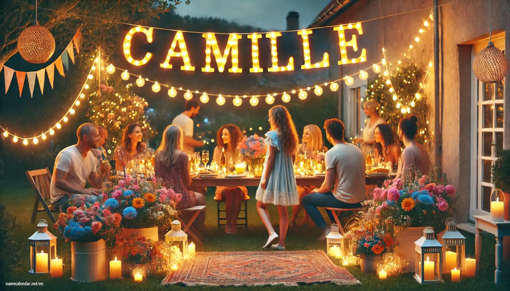 Celebration of name day and name - Camille