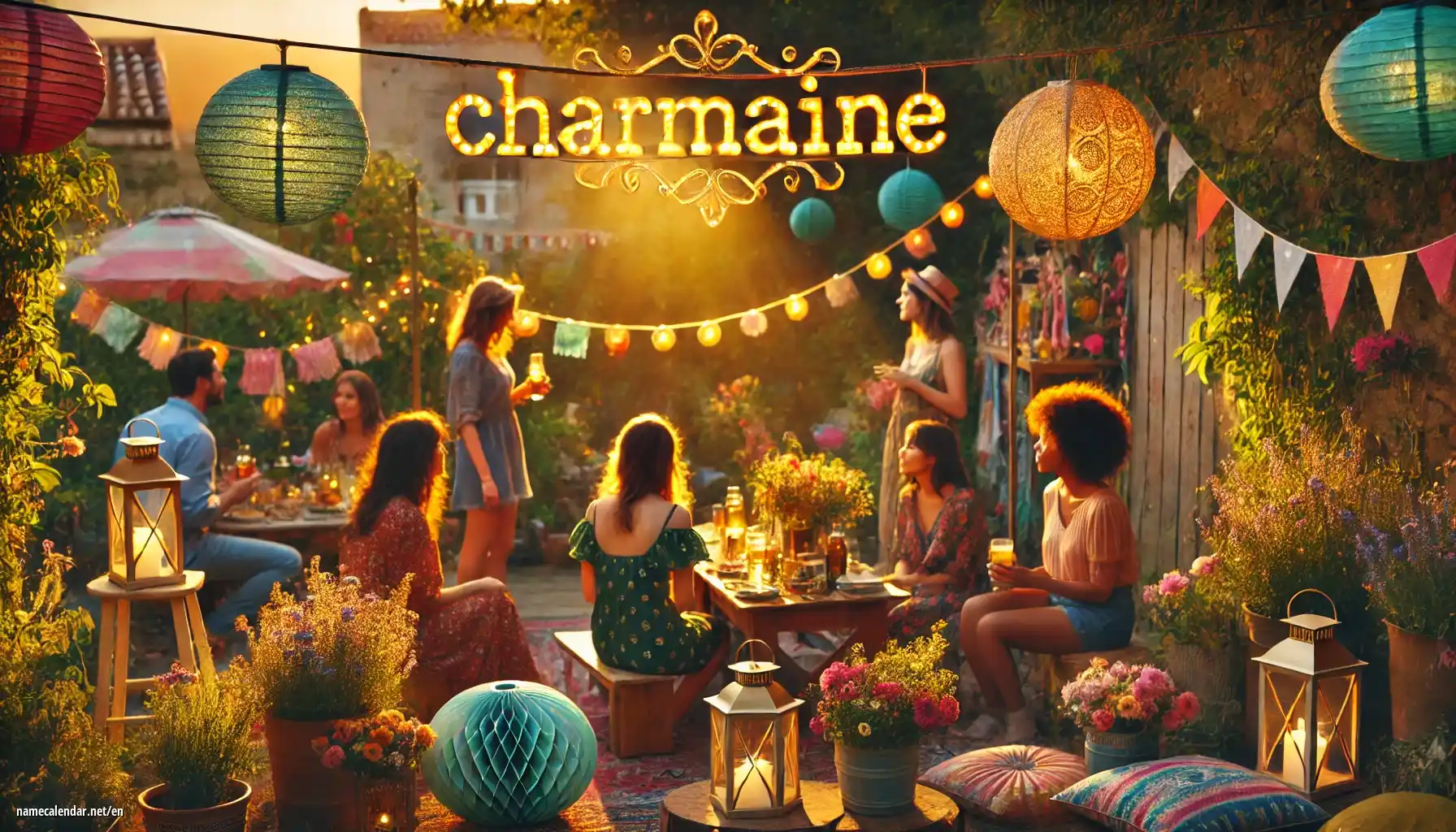 Celebration of name day and name - Charmaine