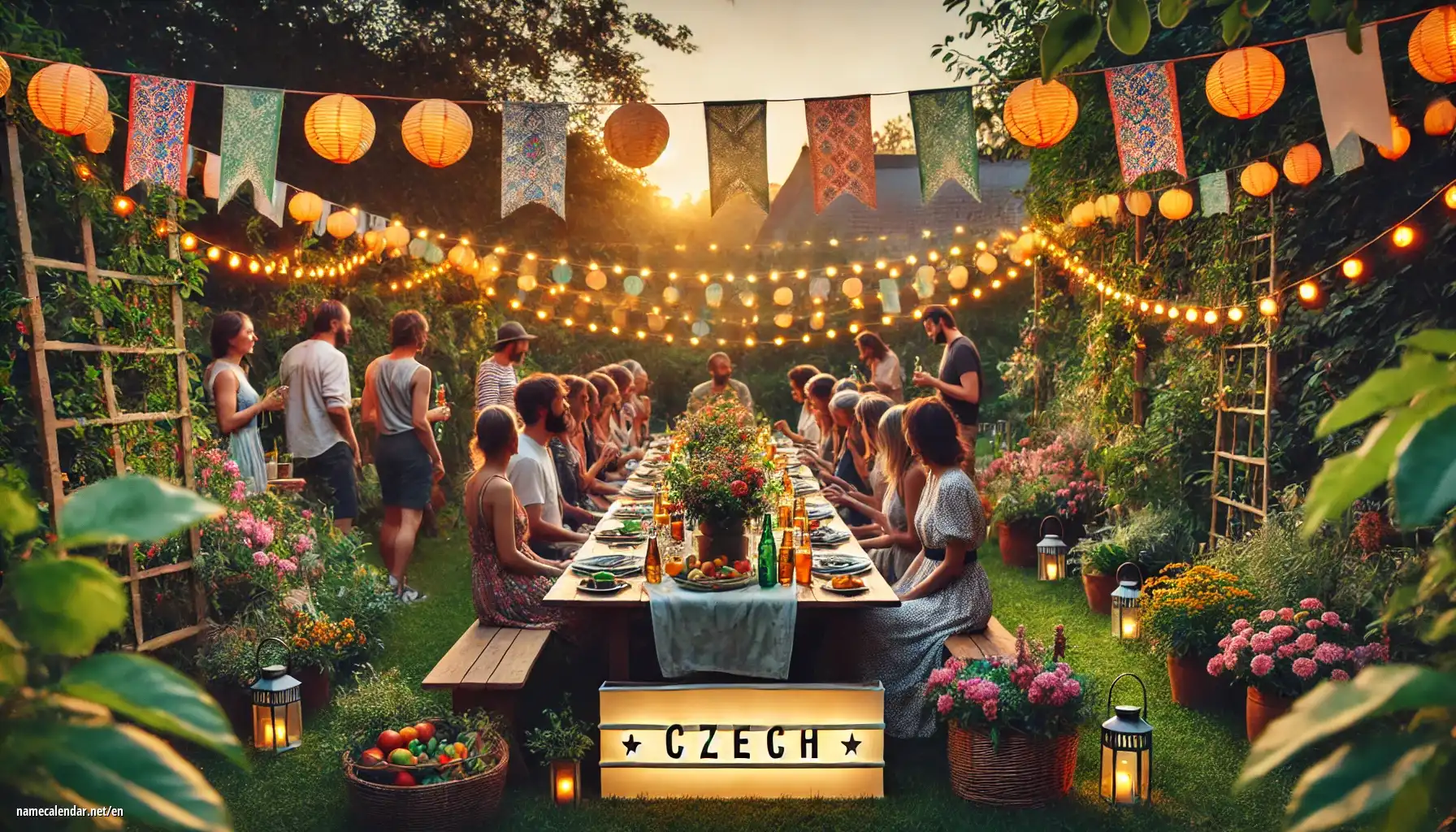 Celebration of name day and name - Czech