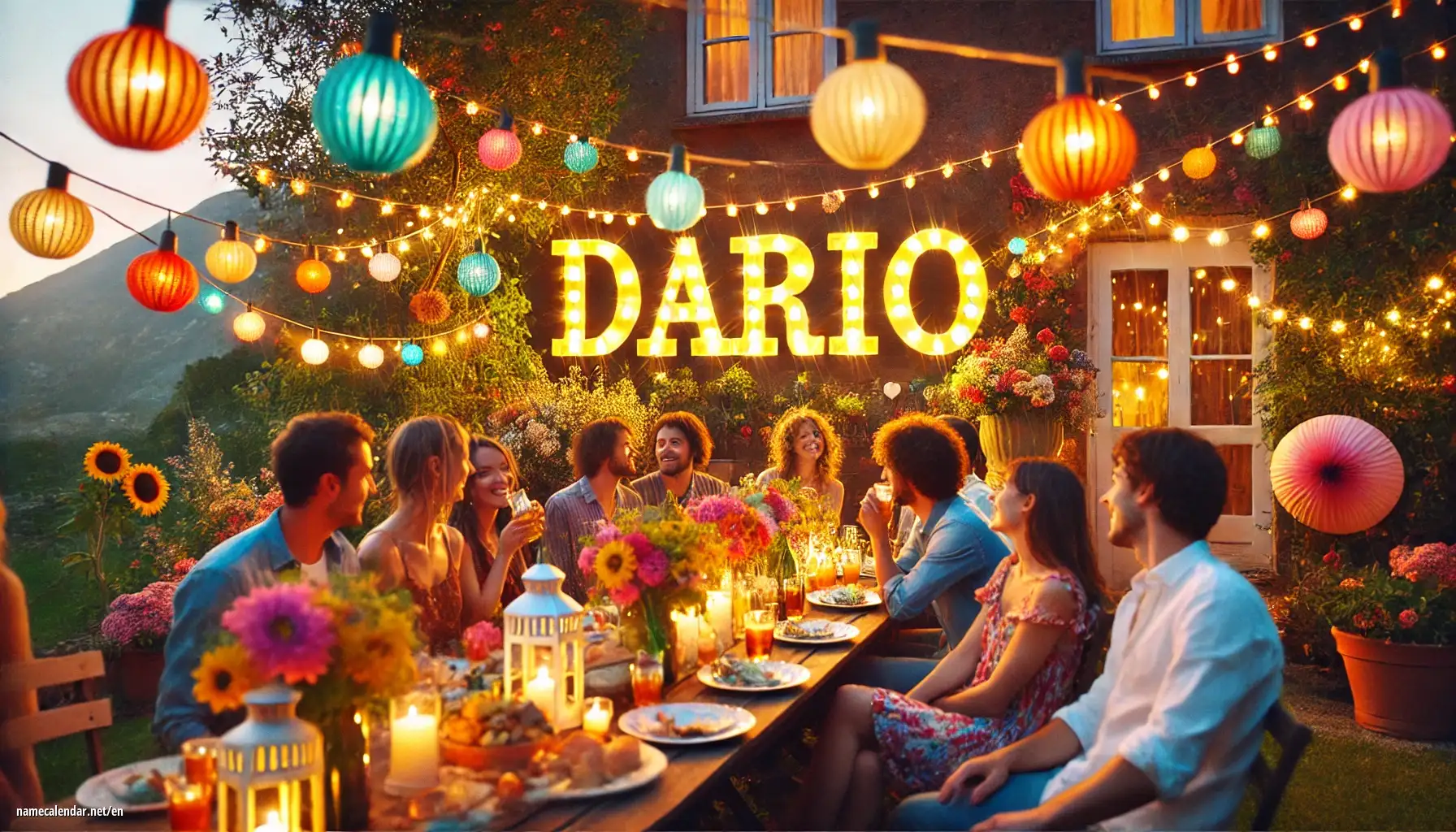 Celebration of name day and name - Darío