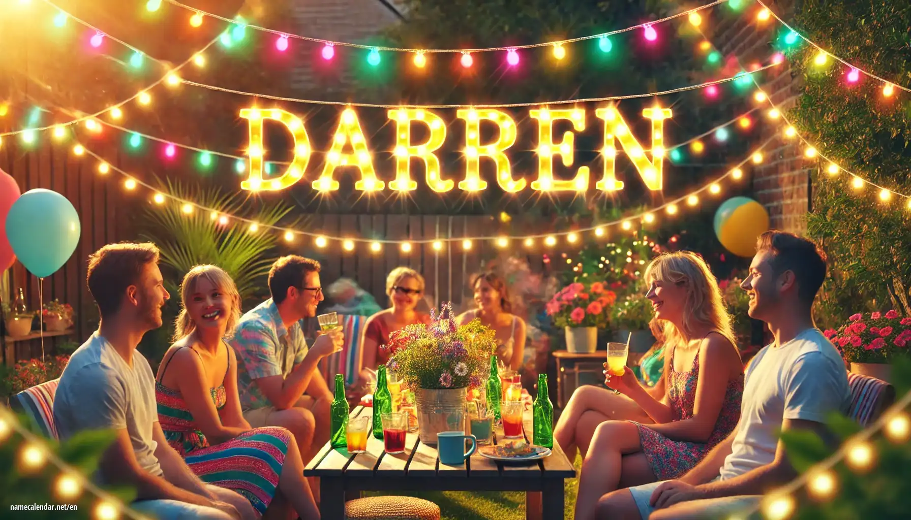 Celebration of name day and name - Darren