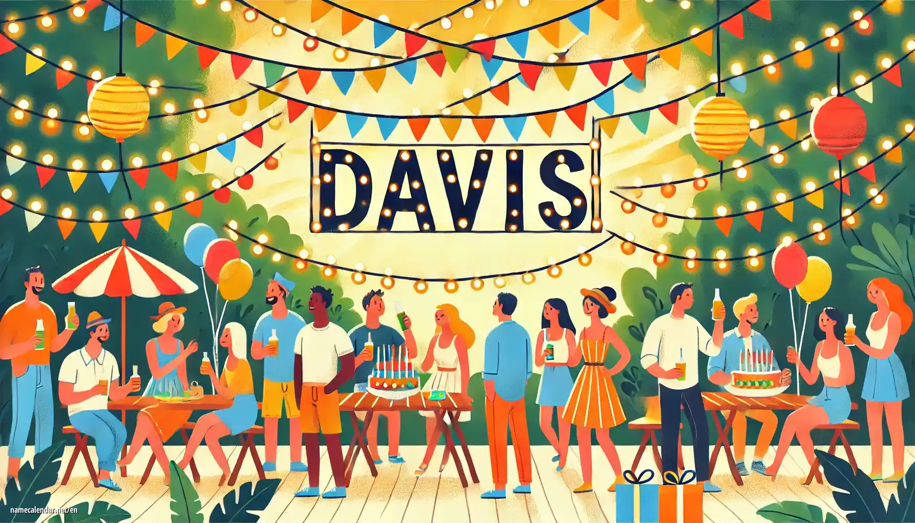 Celebration of name day and name - Davis