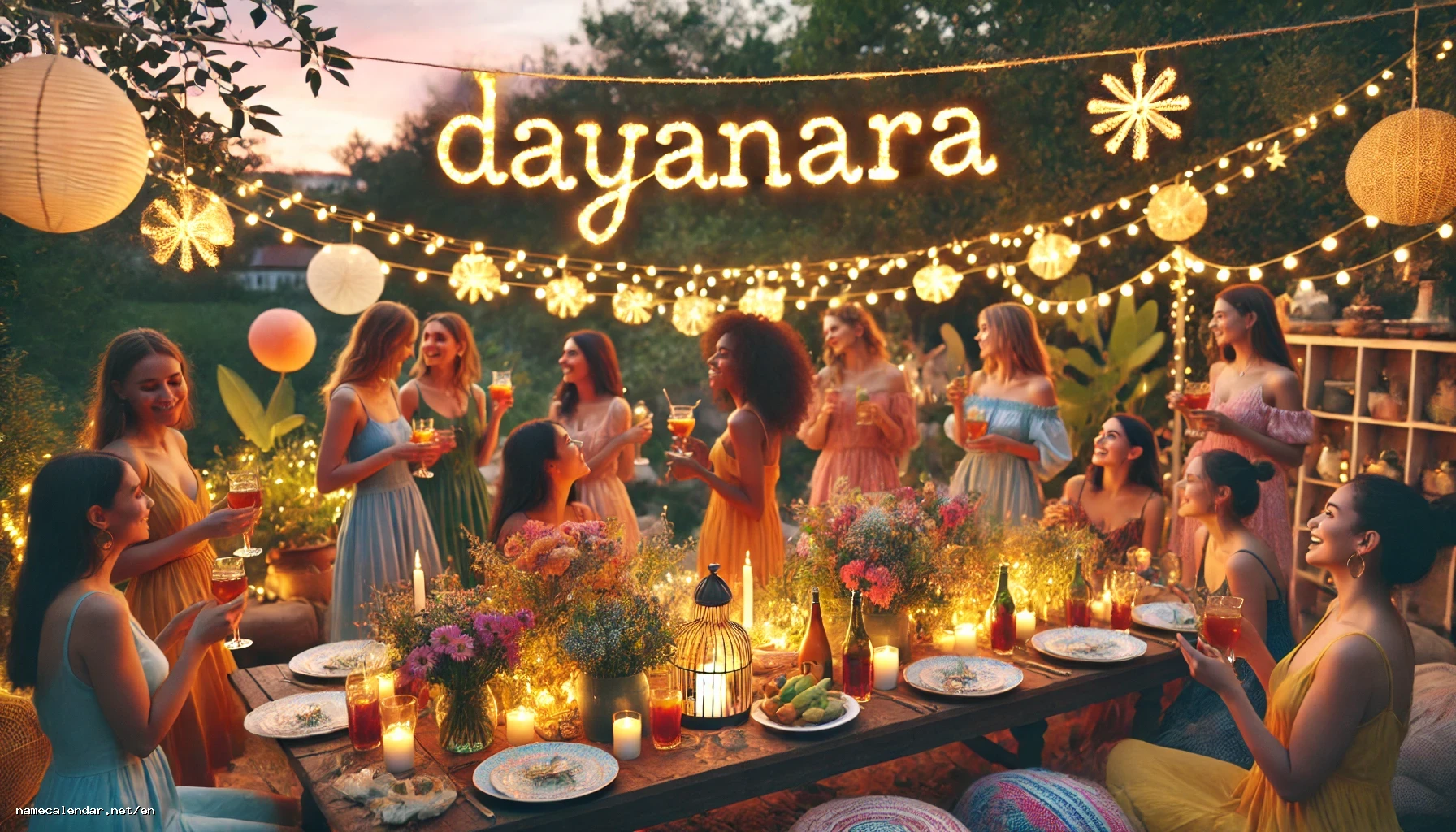 Celebration of name day and name - Dayanara