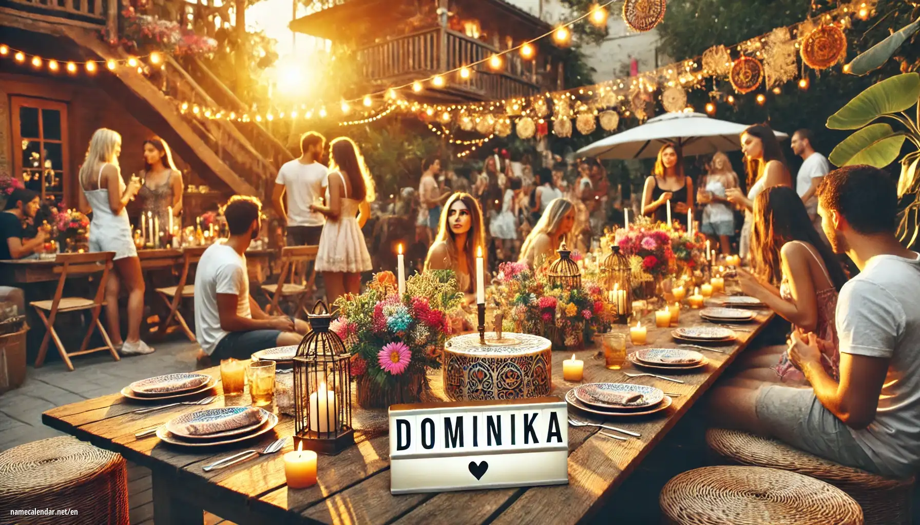 Celebration of name day and name - Dominika