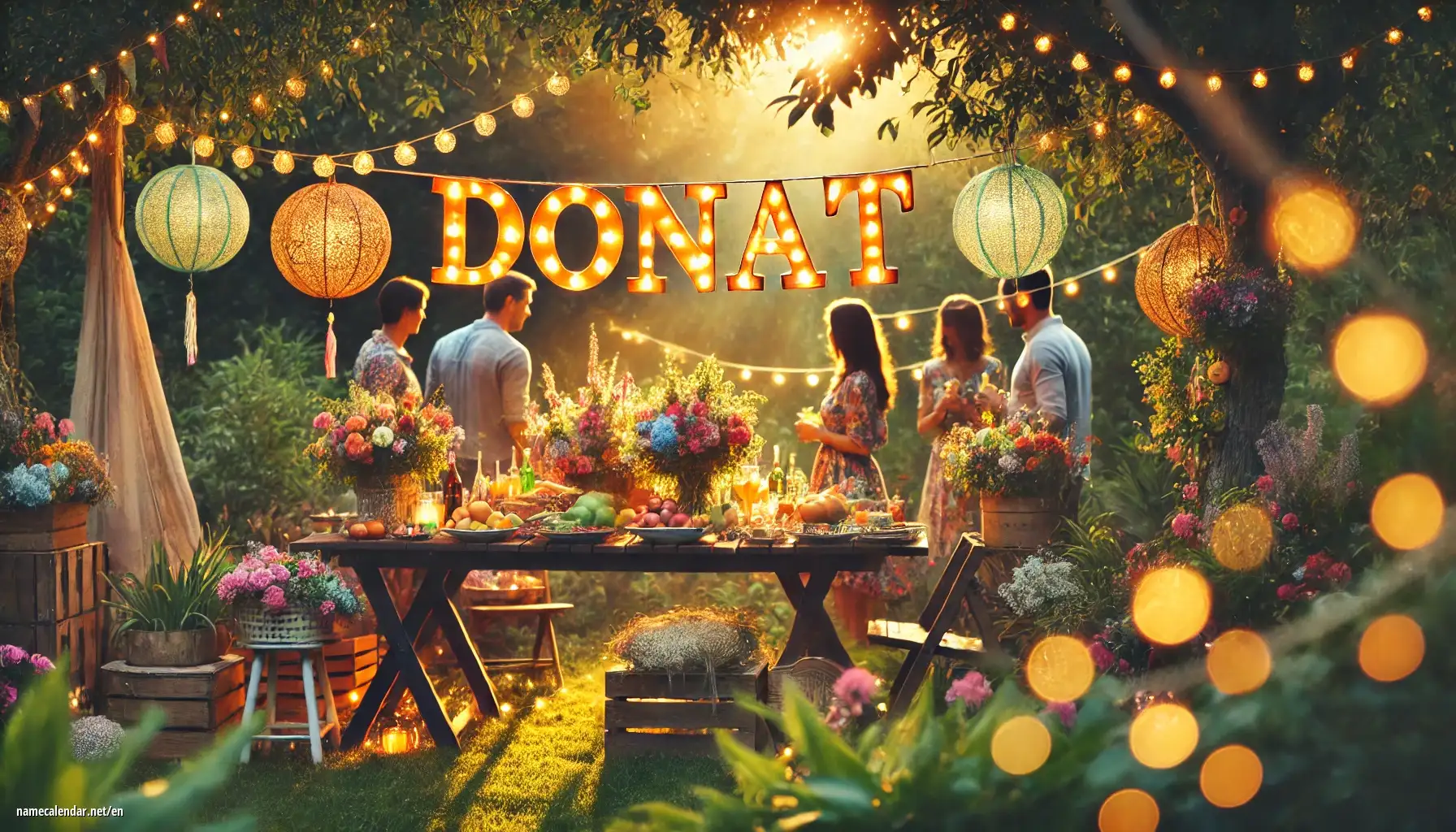 Celebration of name day and name - Donat