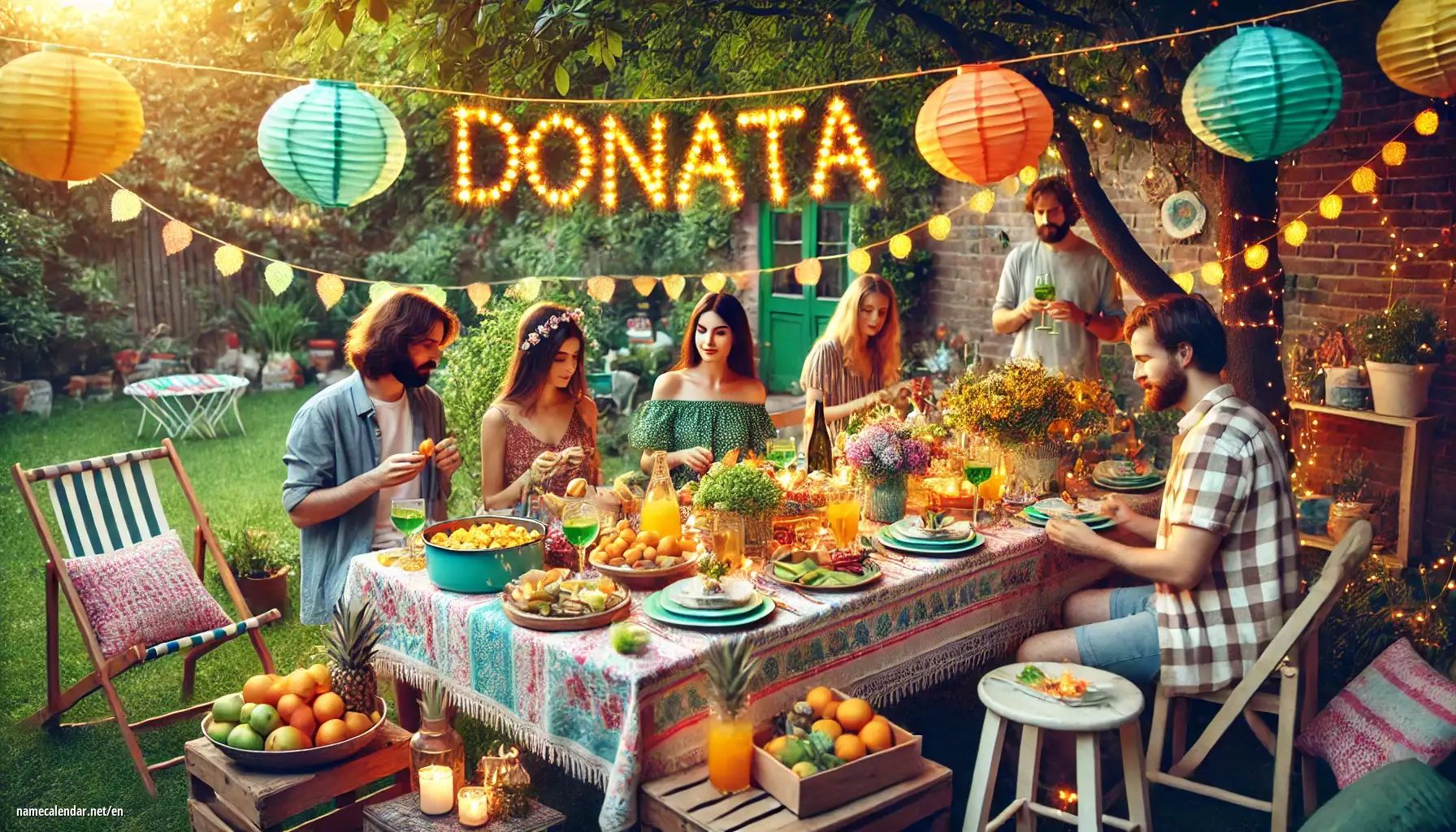 Celebration of name day and name - Donata