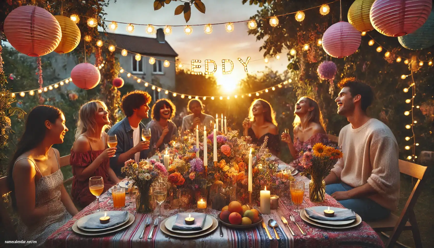 Celebration of name day and name - Eddy