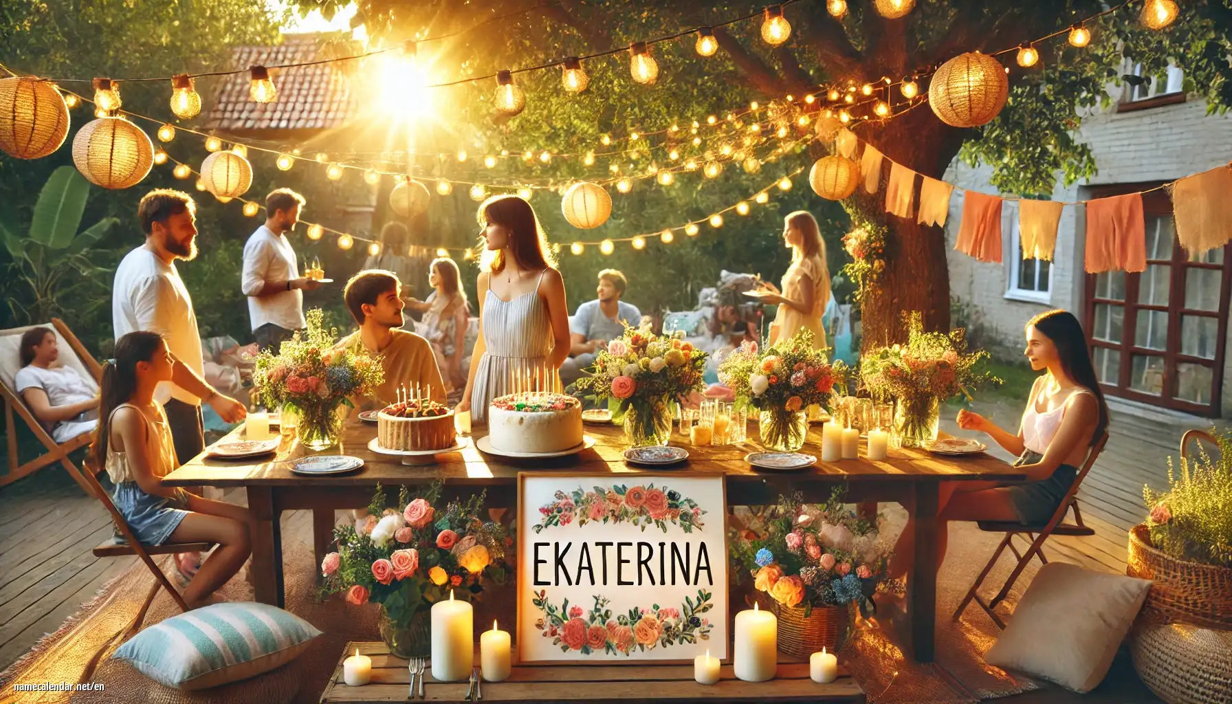 Celebration of name day and name - Ekaterina