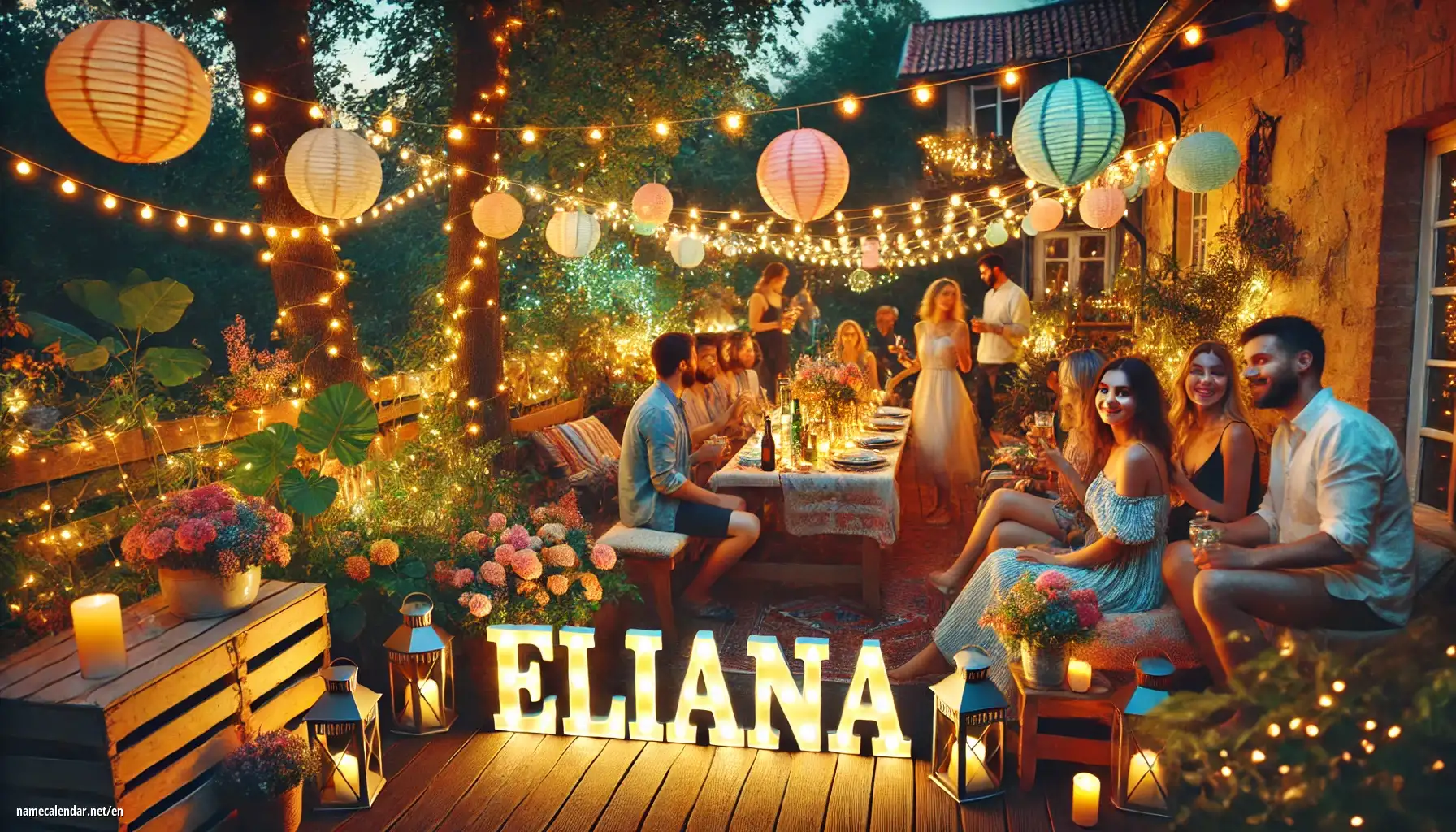 Celebration of name day and name - Eliana