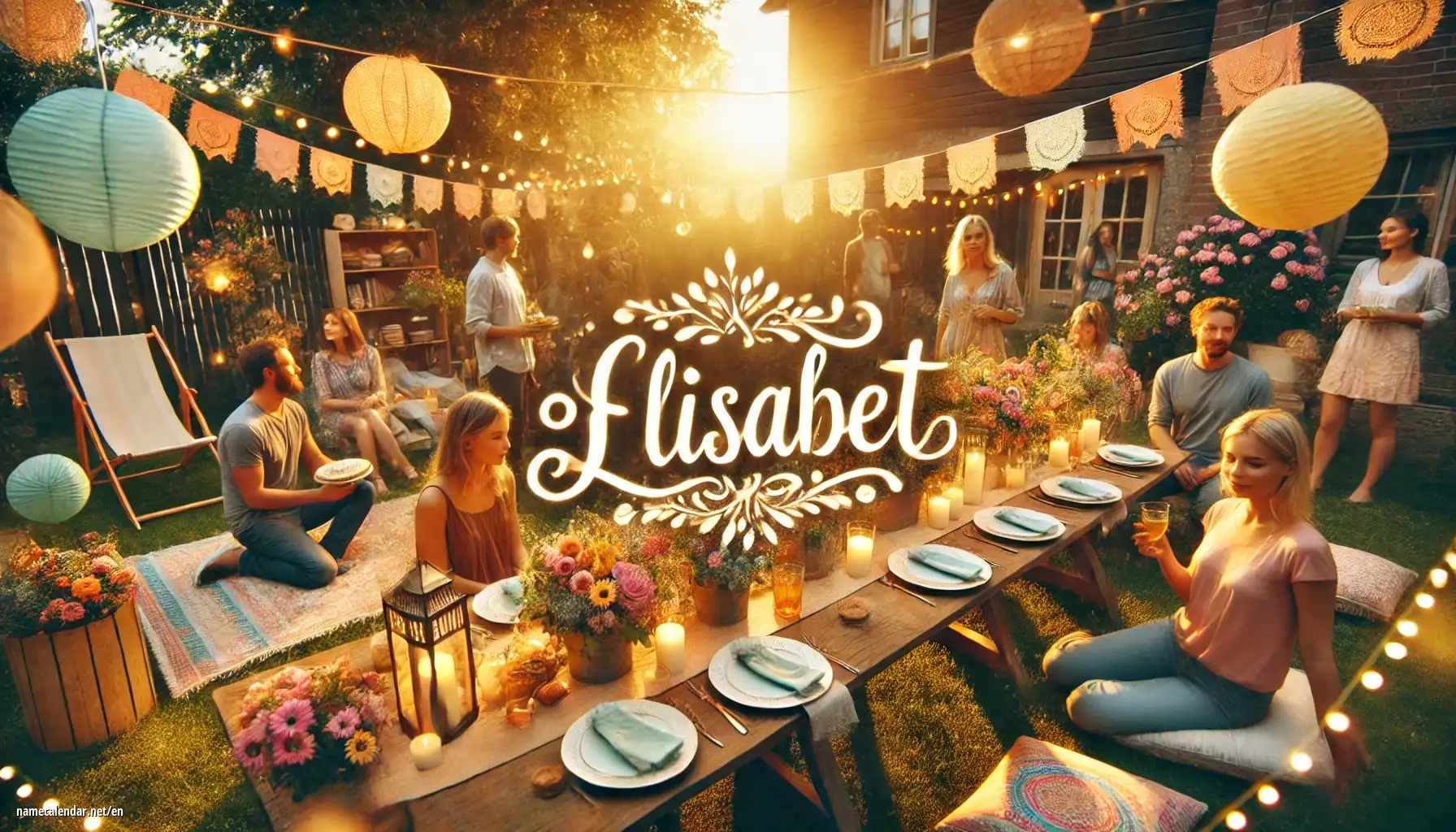 Celebration of name day and name - Elisabet