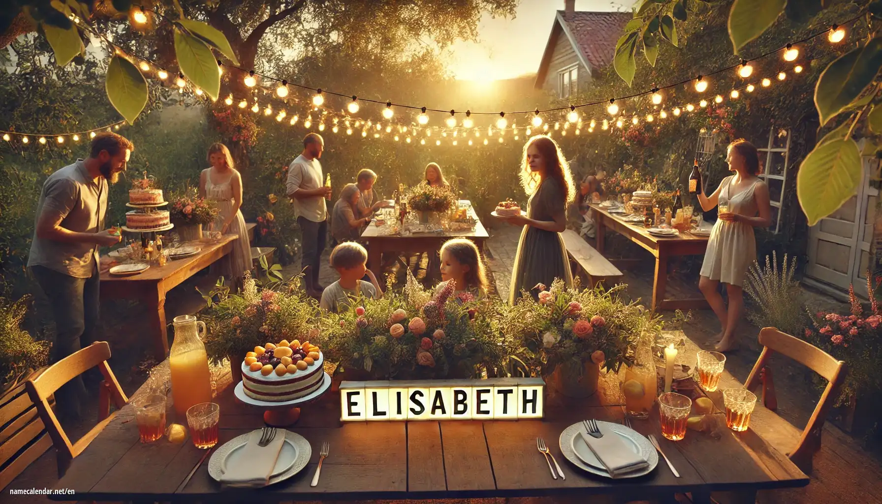 Celebration of name day and name - Elisabeth