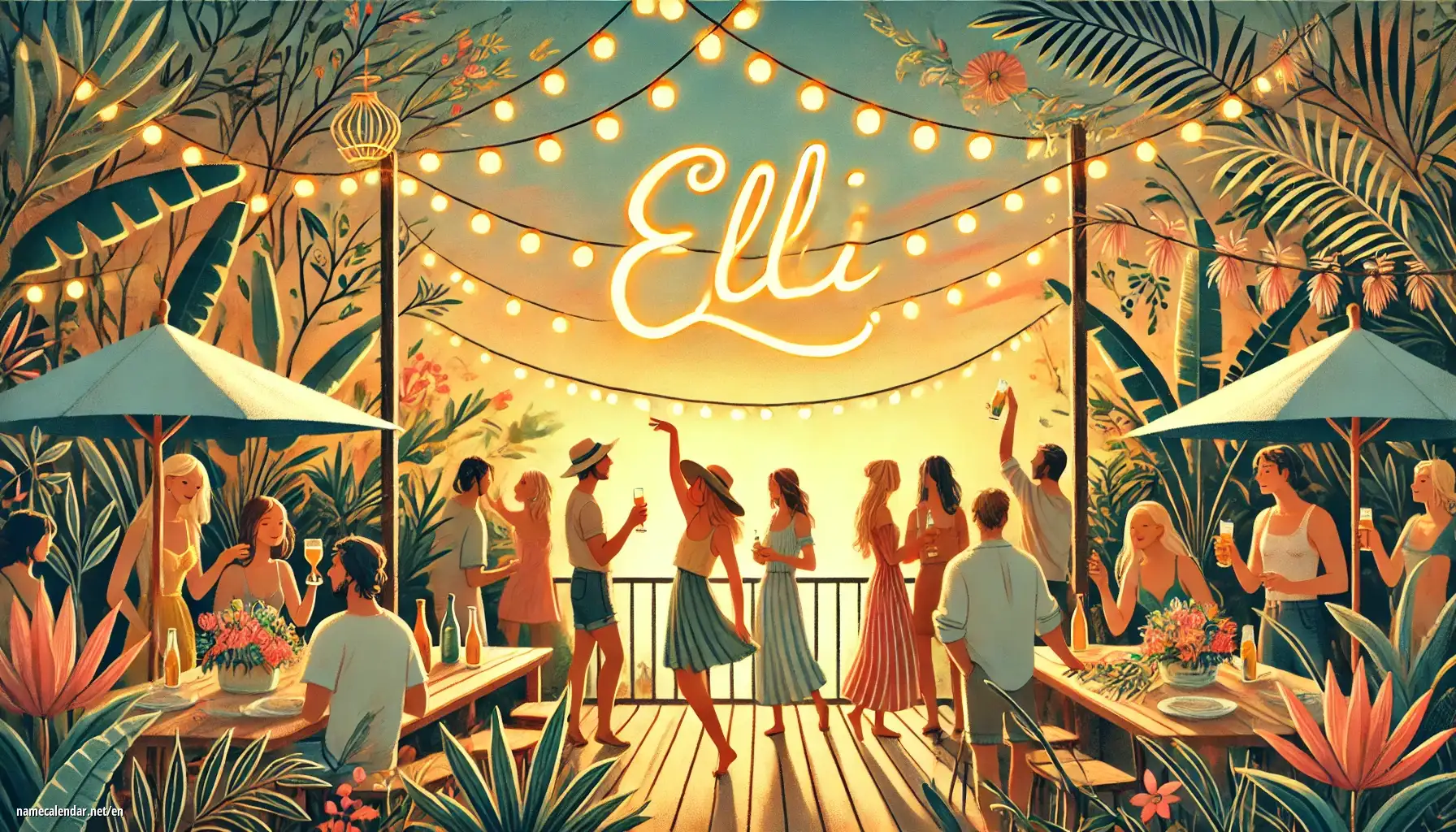 Celebration of name day and name - Elli