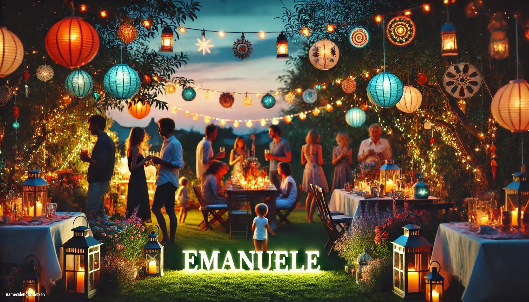 Celebration of name day and name - Emanuele