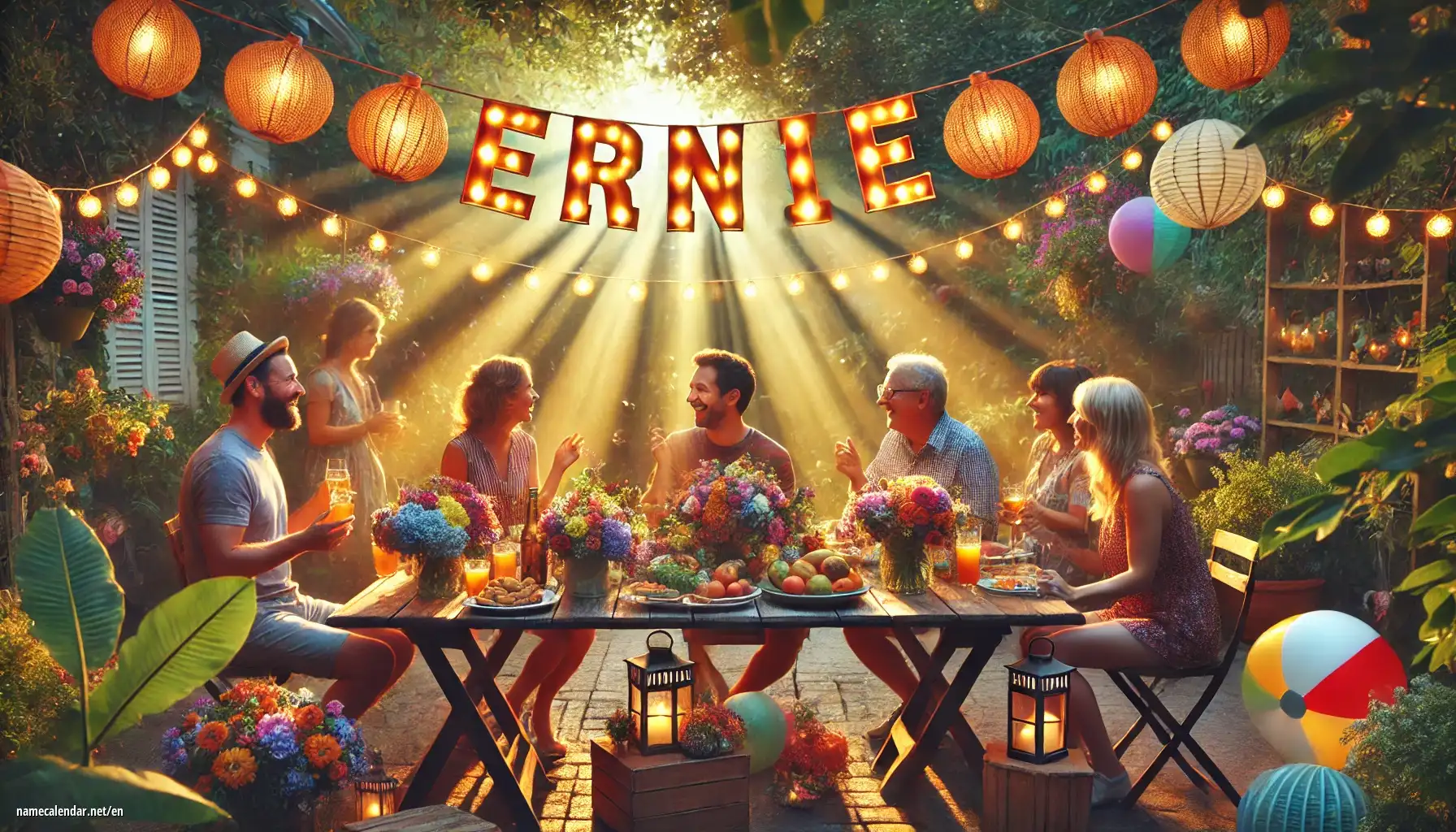 Celebration of name day and name - Ernie