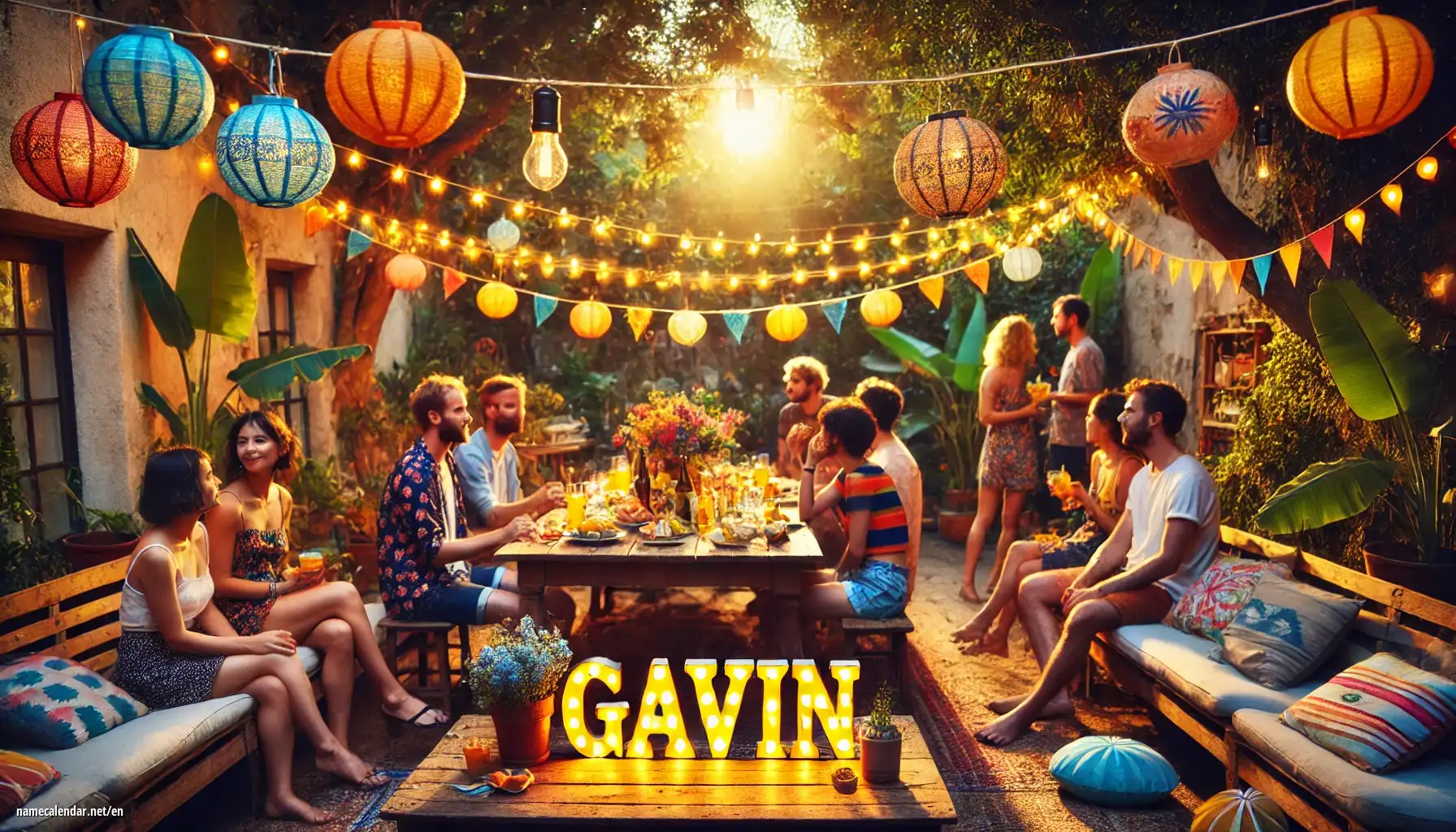 Celebration of name day and name - Gavin