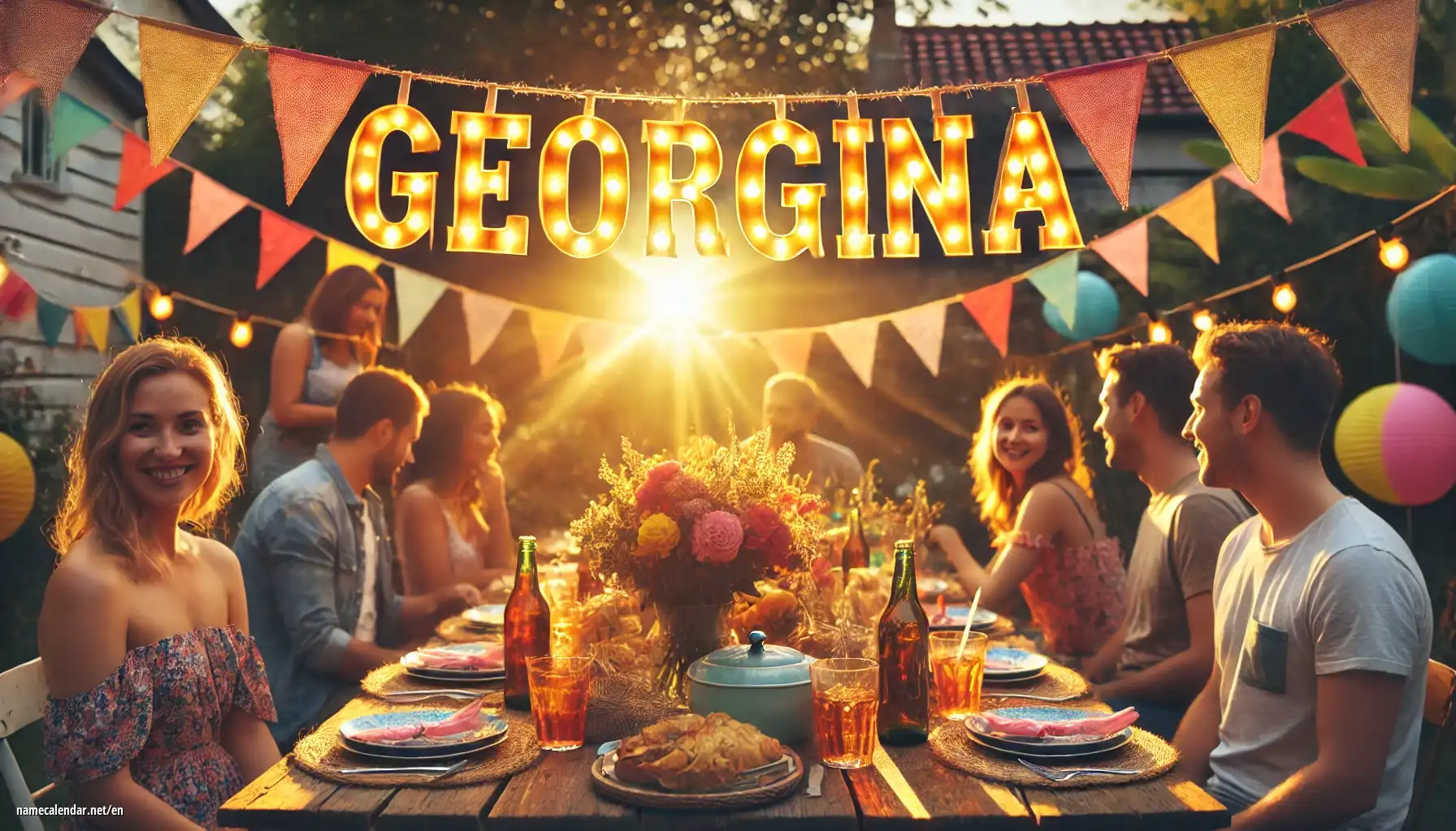 Celebration of name day and name - Georgina