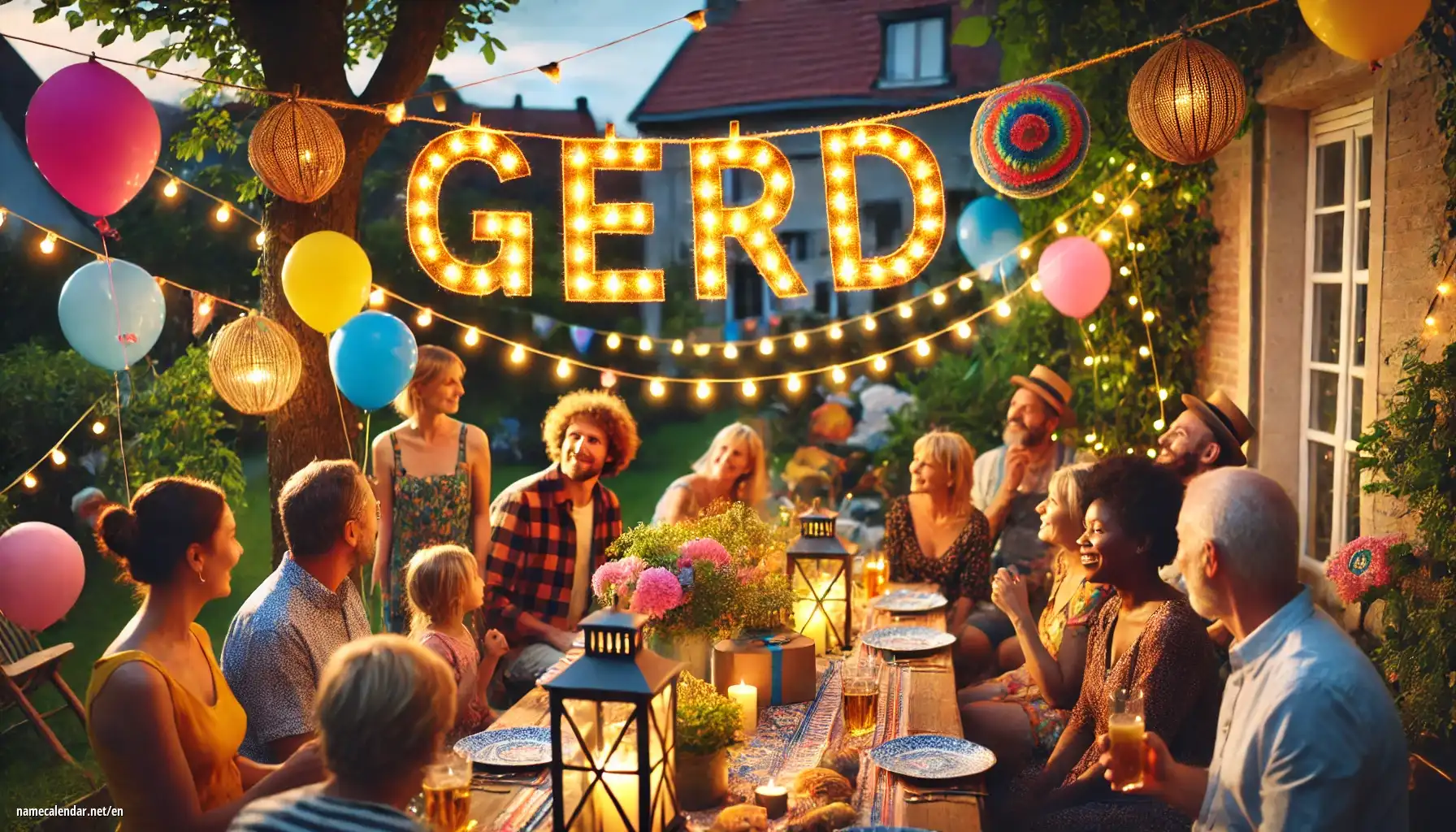 Celebration of name day and name - Gerd