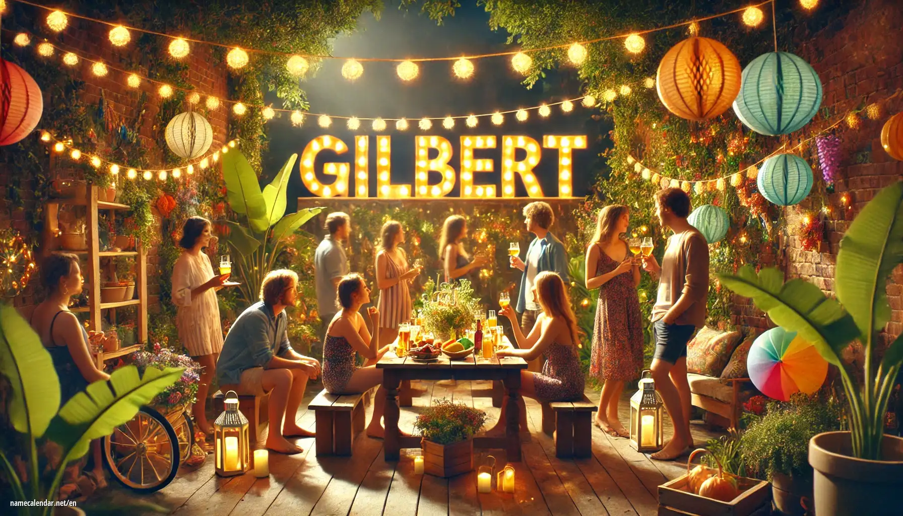 Celebration of name day and name - Gilbert