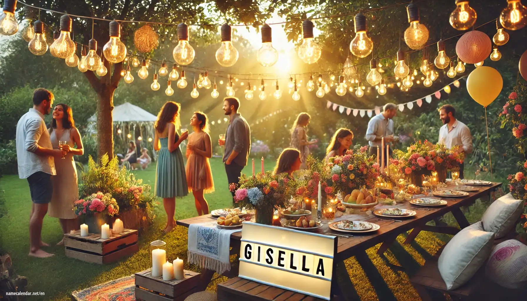 Celebration of name day and name - Gisella