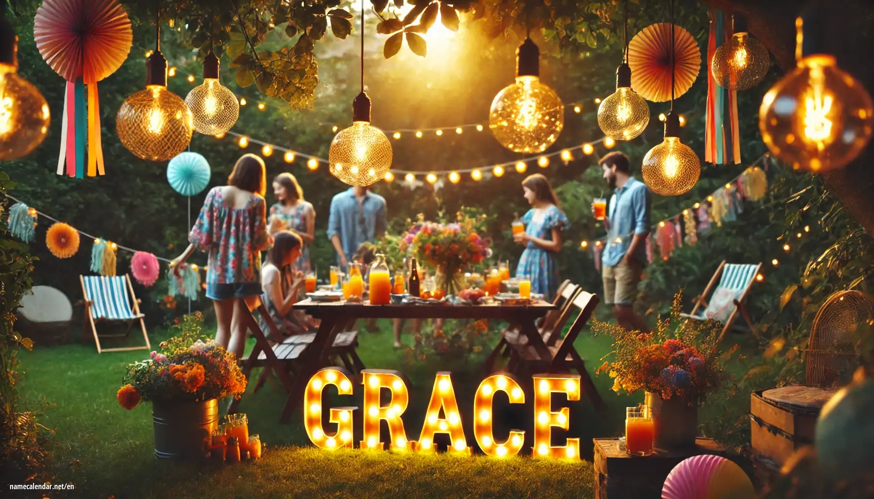 Celebration of name day and name - Grace