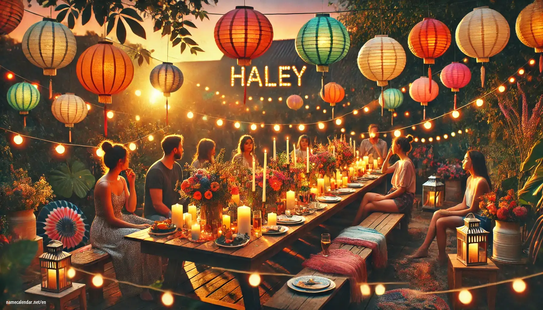 Celebration of name day and name - Haley