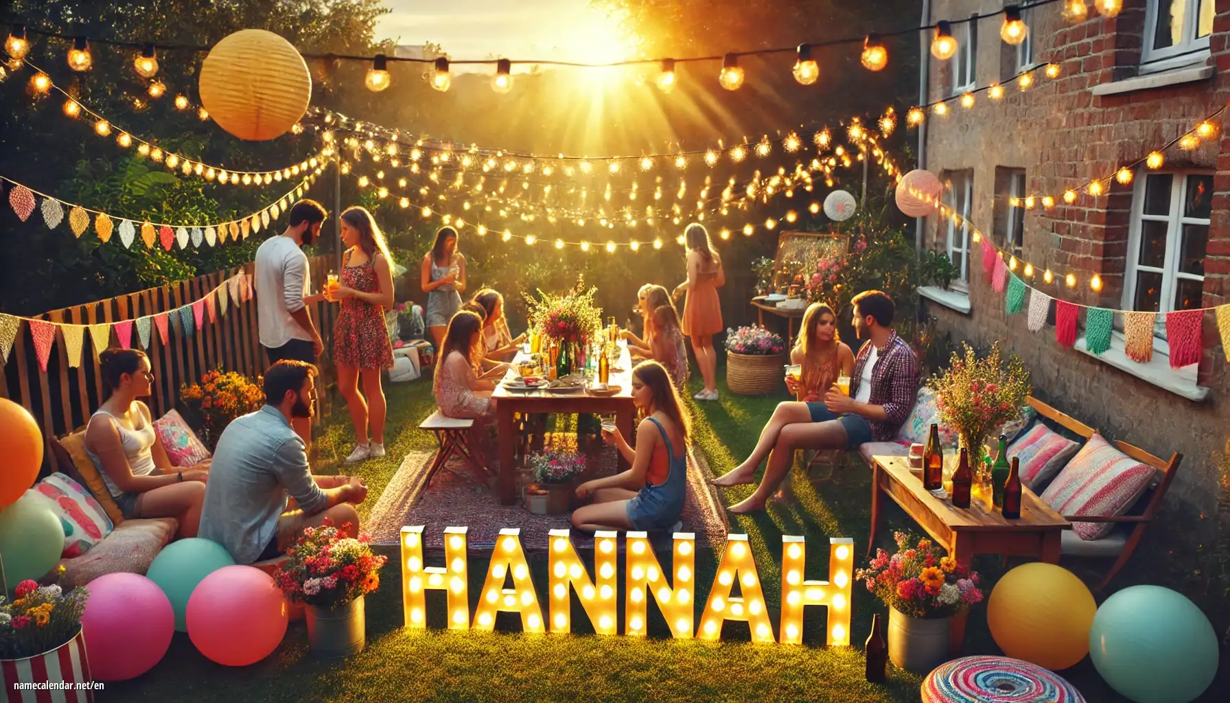 Celebration of name day and name - Hannah