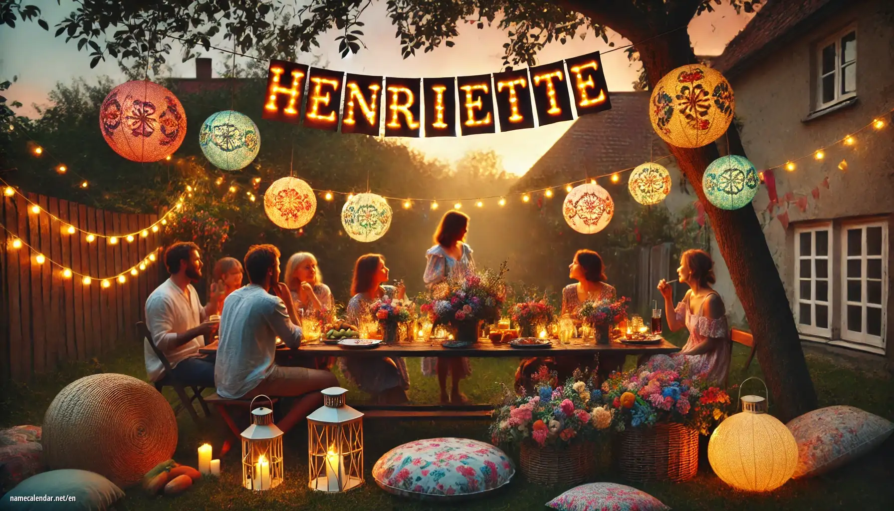 Celebration of name day and name - Henriette