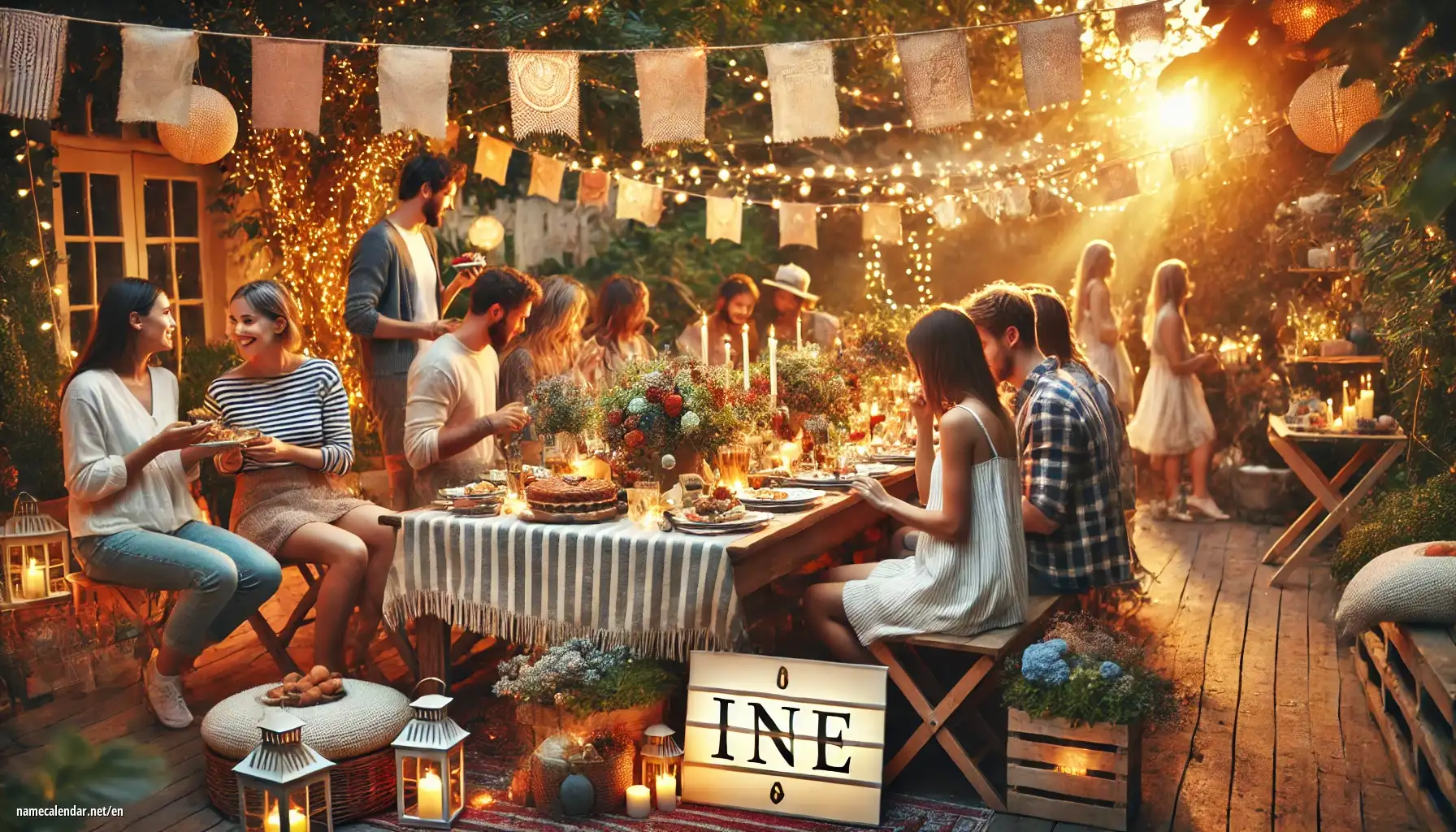 Celebration of name day and name - Ine