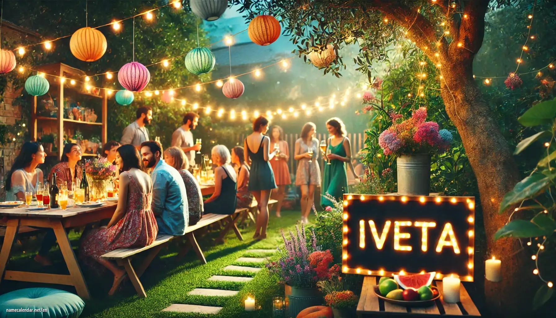 Celebration of name day and name - Iveta