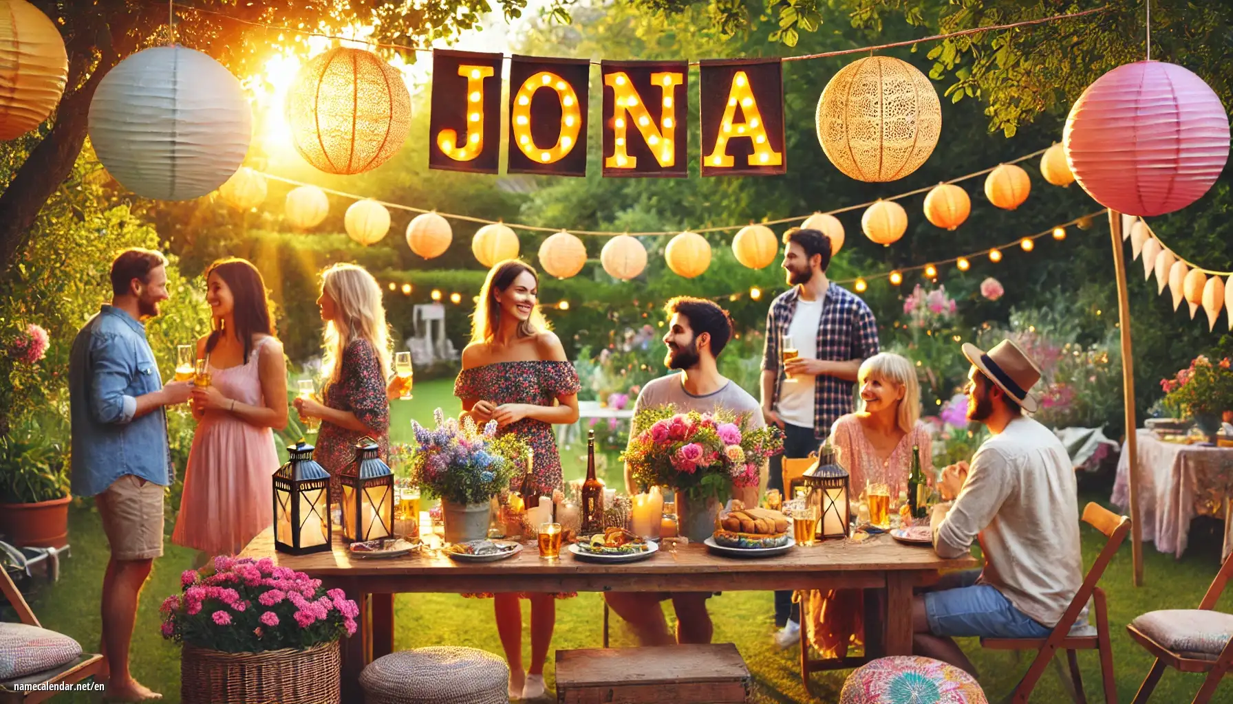 Celebration of name day and name - Jona