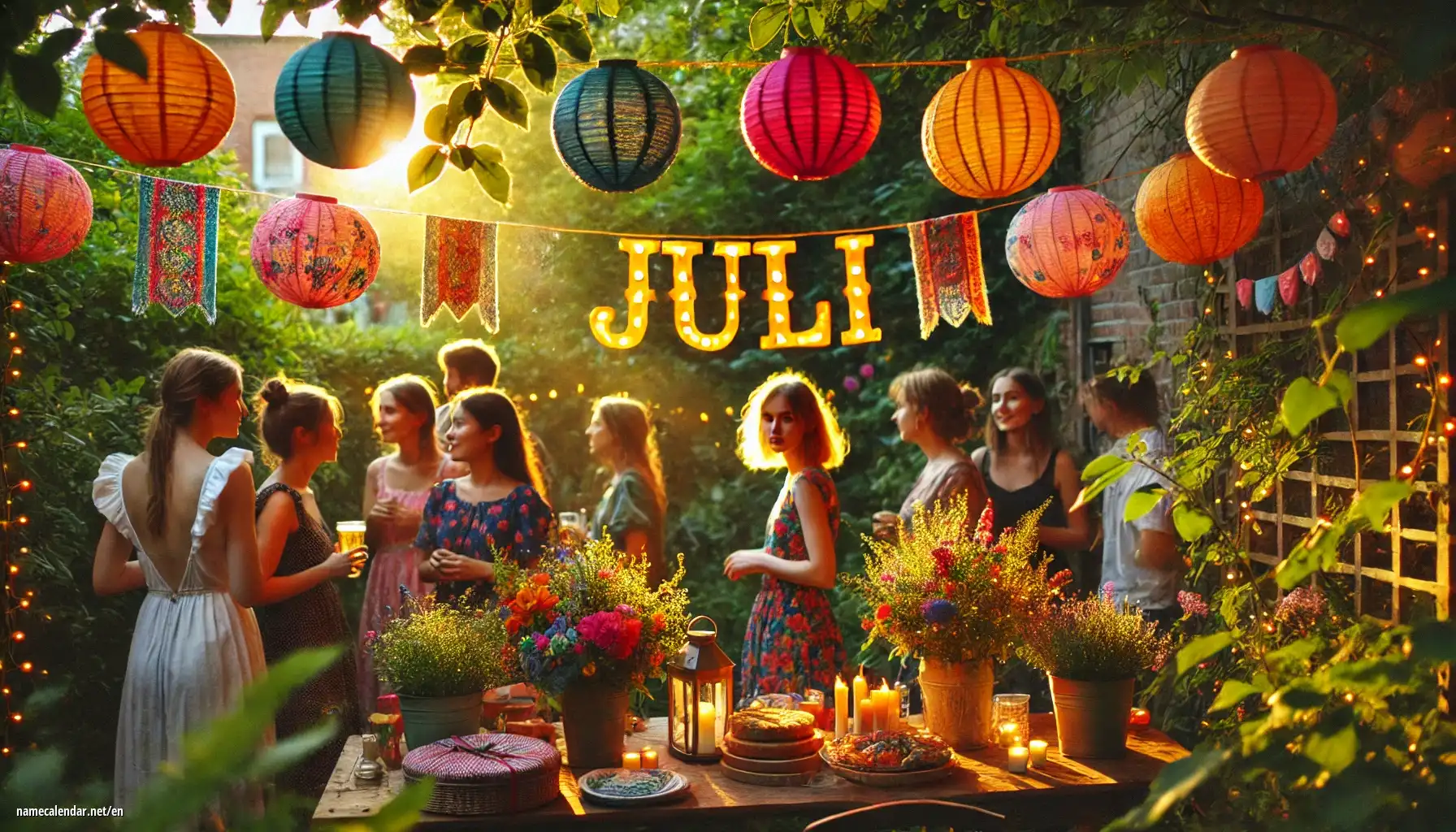 Celebration of name day and name - Juli