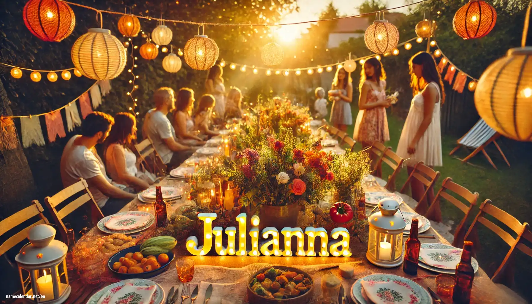 Celebration of name day and name - Julianna