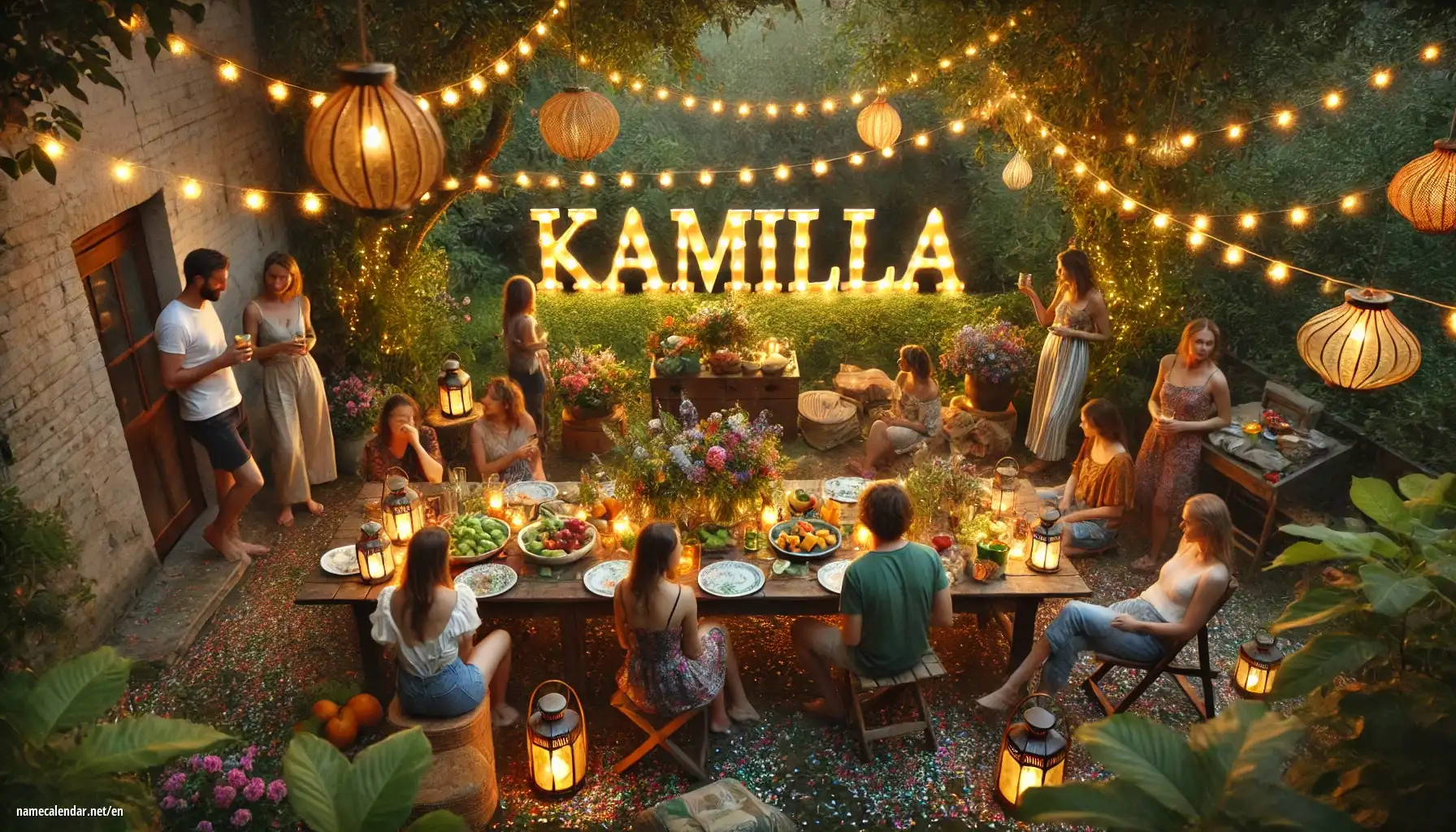 Celebration of name day and name - Kamilla