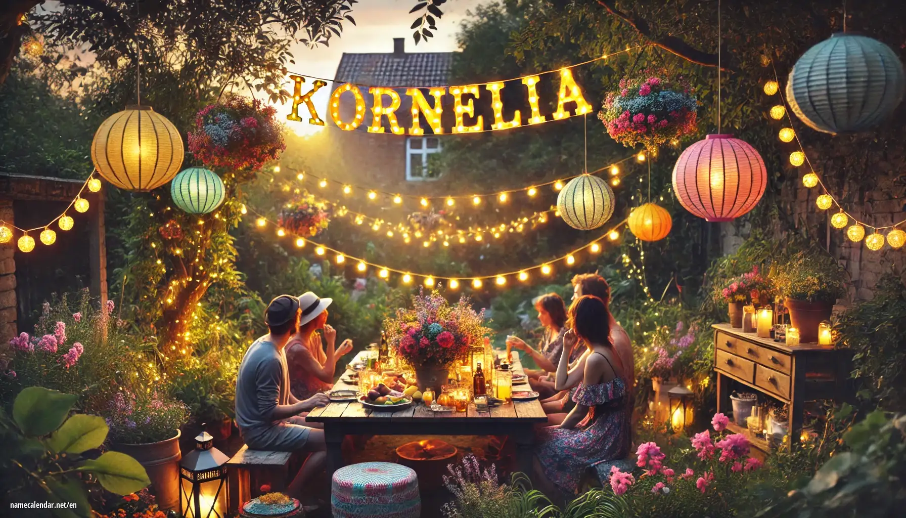 Celebration of name day and name - Kornélia