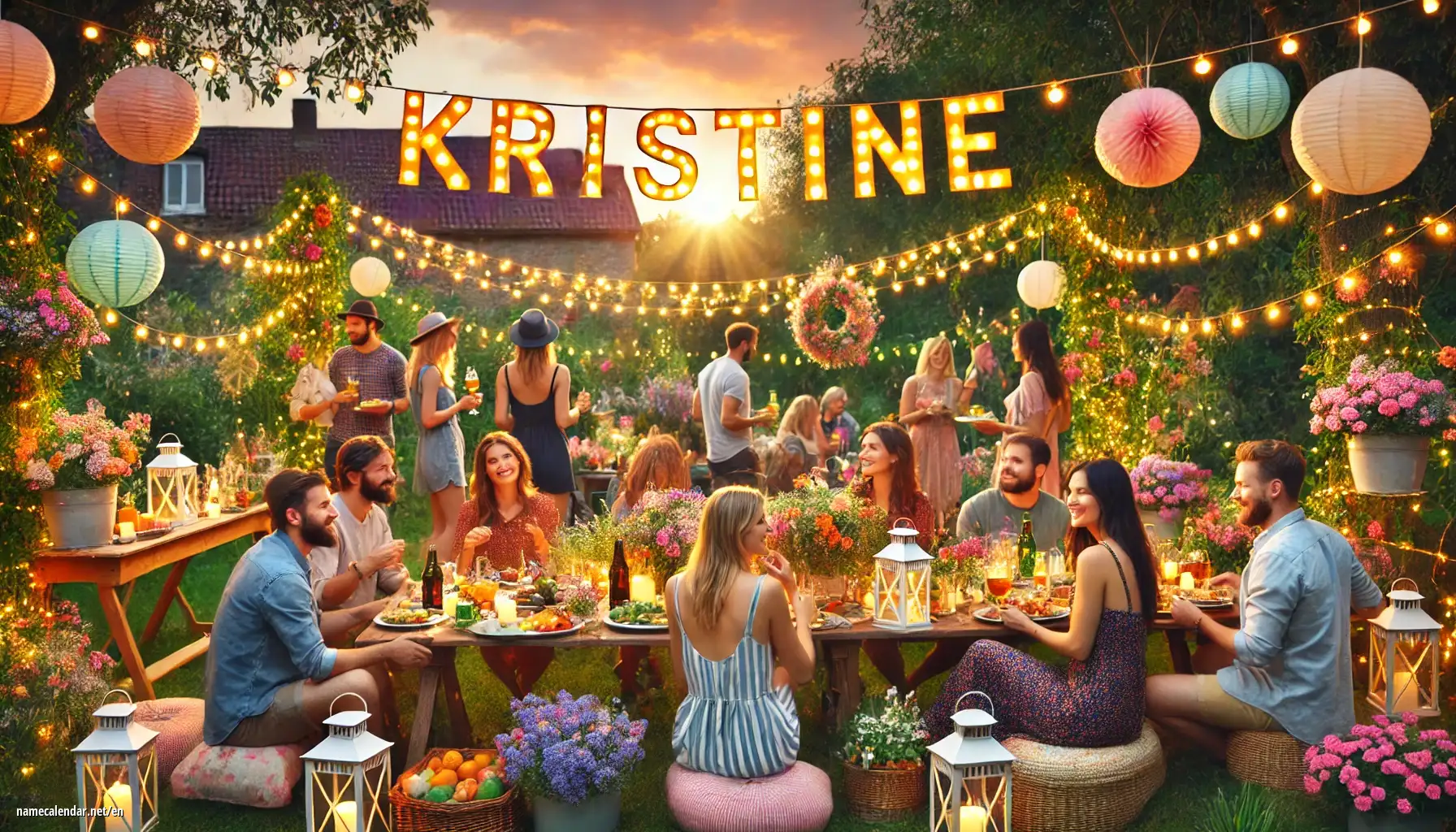 Celebration of name day and name - Kristine