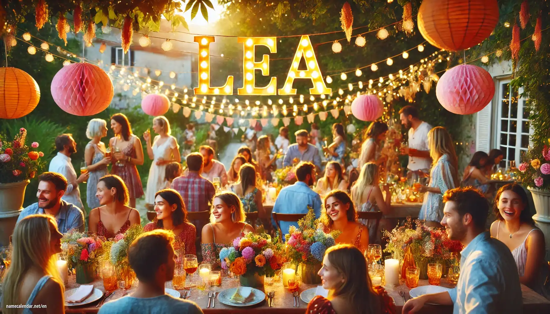 Celebration of name day and name - Léa