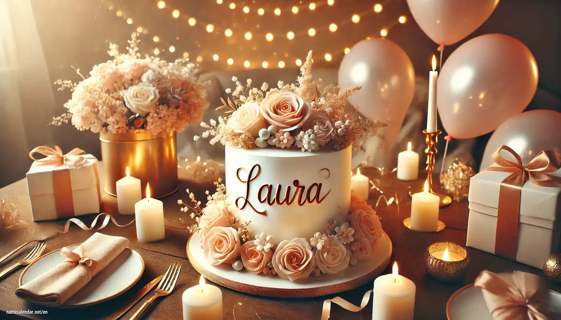 Celebration of name day and name - Làura