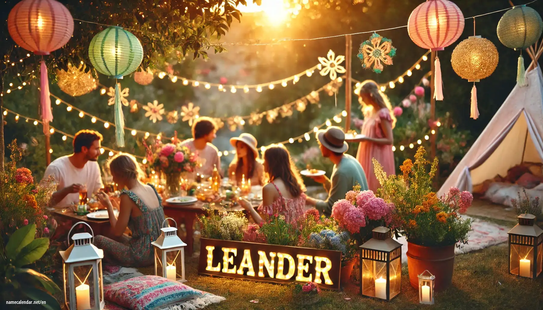 Celebration of name day and name - Leander