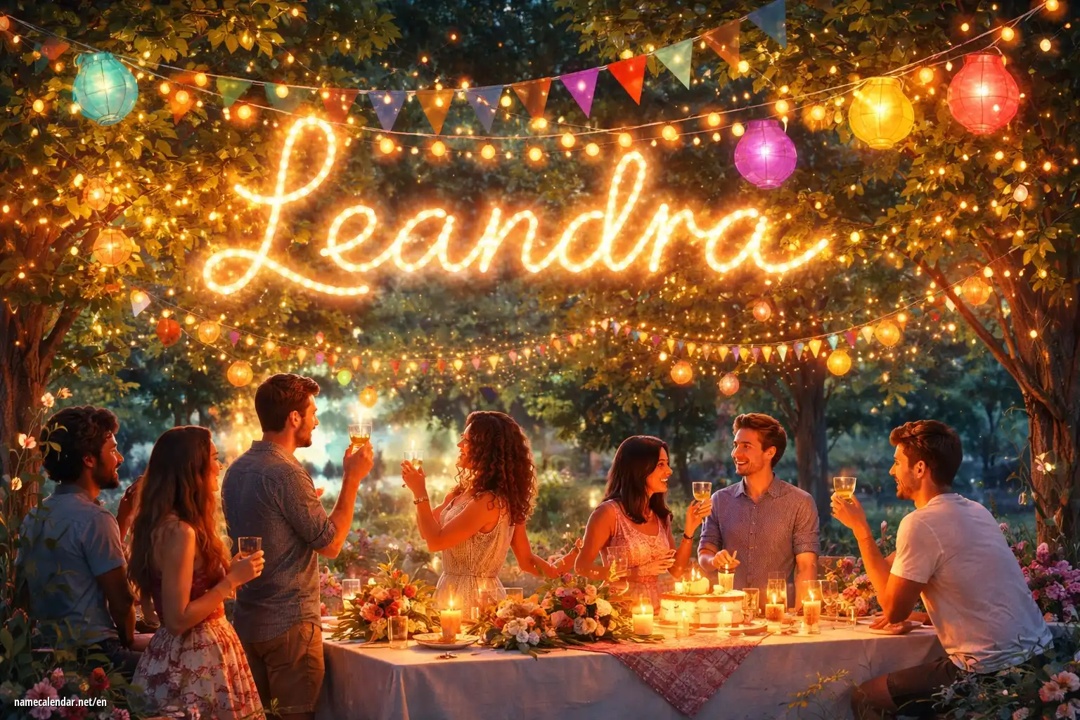 Celebration of name day and name - Leandra