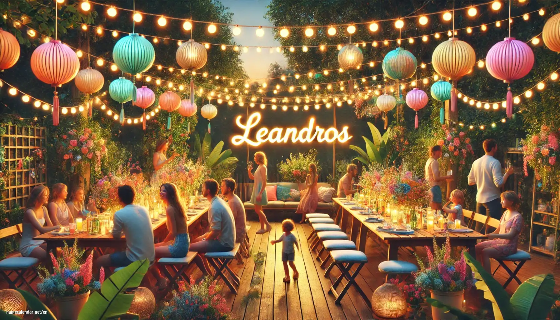 Celebration of name day and name - Leandros