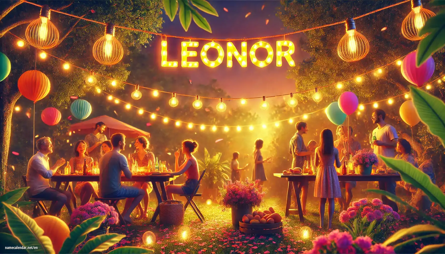 Celebration of name day and name - Leonor