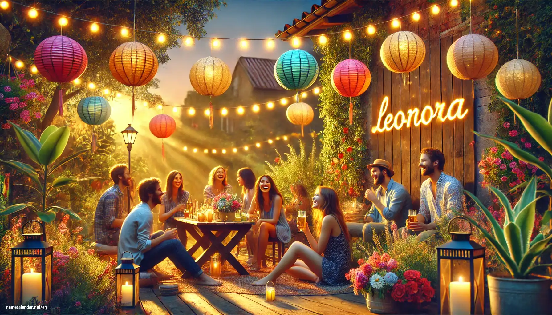 Celebration of name day and name - Leonora